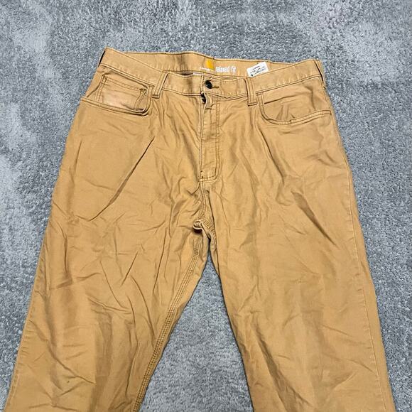 Carhartt Pants Mens 36 X32 Light Brown Relaxed Workwear - Picture 2 of 10